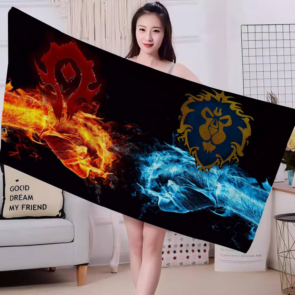 W-World of W-Warcraft Большие пляжные полотенца из микрофибры Быстросохнущее полотенце Песчаные пляжные полотенца Полотенце для бассейна для путешествий Бассейн Йога