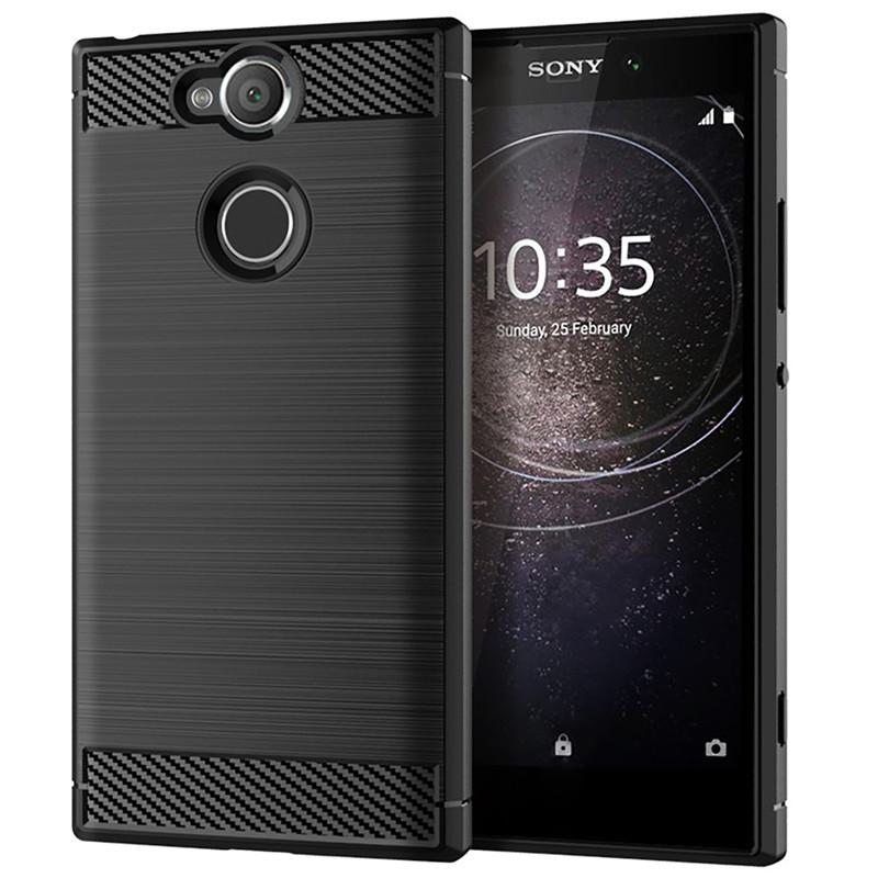 Ударопрочный чехол из углеродного волокна для SONY Xperia XA2 Ultra Матовый резиновый силиконовый чехол для Sony Xperia XA2ultra Чехол для телефона