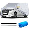 RAWAKORW Car Cover for Toyota Alphard and Vellfire and 40 and UV Includes Storage Silver (10, 20, 30, Series), Rainproof, Dustproof, Windproof,