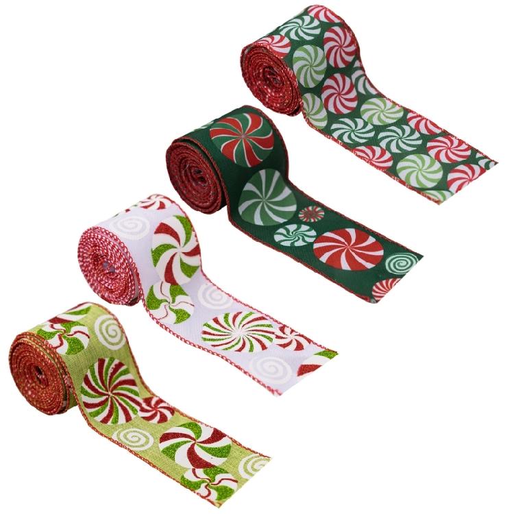 Creative Gift Decoration Ribbons Decorative Christmas Fabric Crafting Ribbons for Home and Party Embellishments