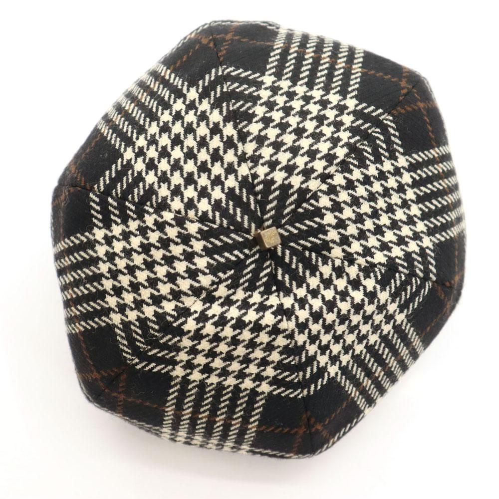 Borsalino Сделано в Италии шерсть Гусиная лапка Кепка Черная серия Женская Б/У