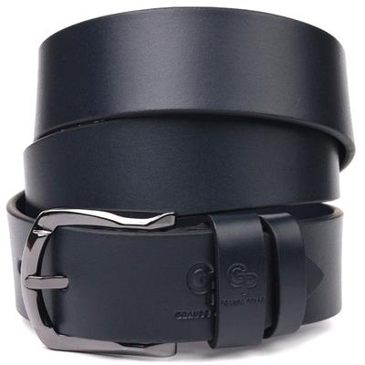 Практичный мужской кожаный ремень GRANDE PELLE Leather Belt 21471 Синий