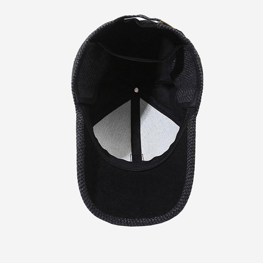 Мужская осенне-зимняя кепка с ушками, шерстяная кепка, ветрозащитная и морозостойкая, толстая, теплая, для улицы, для людей среднего и пожилого возраста, бейсболка