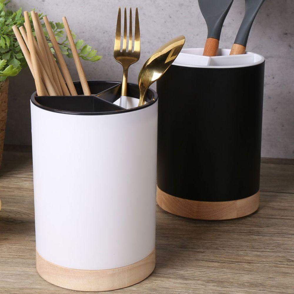 Detachable Design Cutlery Drainer Three Compartments Kitchen Tools Storage Rack Utensil Storage