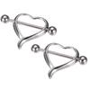 1Pc Sexy Love Heart Nipple Barbell Bar Ring Body Piercing Jewelry