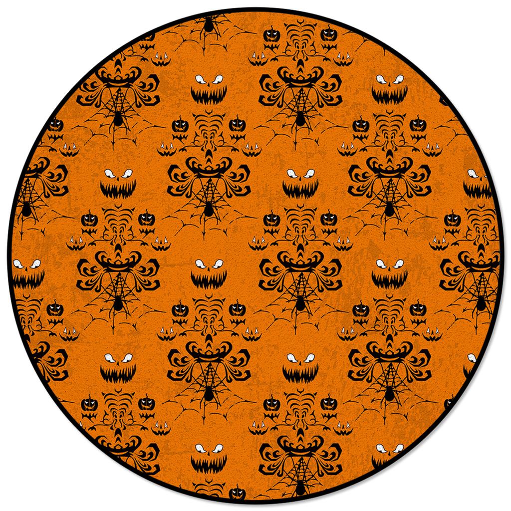 Черный Ведьма Череп Луна Гадание Печати Круглый Ковер Гостиная Спальня Нескользящий Напольный Коврик Современный Домашний Декор Круглый Ковер