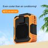USB Neck Hanging Waist Fan Portable Fan Outdoor Work Hiking Camping Climbing Emergency Mobile Power Supply Wearable Fan Lighting