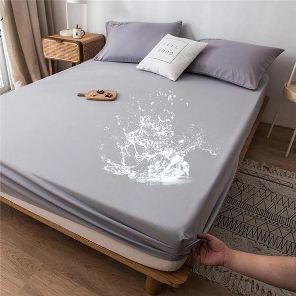 Hot Multi Size Bed Fitted Sheet Waterproof Anti-Dust Against Mites and Bacteria Mattress Cover Bedding Protector Sheet Deep Pocket Sheet