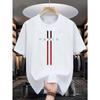 Men's Summer Hot Selling Casual Loose Breathable Round Neck T-shirt with Parisian Letter Print Outdoor City Comfortable Top