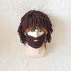 Hat Funny Creative Handmade Hat Wig Bearded Hat Autumn and Winter Men's and Women's Handmade Rasta Knitted Wool Hat