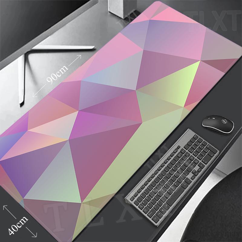 PC Gamer Mousepad Geometirc Mouse Pad Large Mouse Mat Natural Rubber Table Rugs Office Desk Mats Mousepads xcm Locking Edge