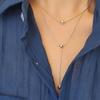 Women's Daily Drop Snake Chain Necklace (Two Chains at Once)