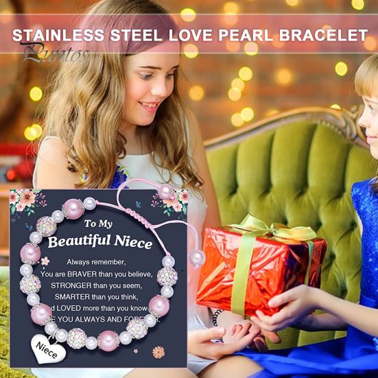 Сверкающий женский браслет с трогательной буквой контрастного цвета, регулируемый браслет из искусственного жемчуга и стразов, подарок на праздник