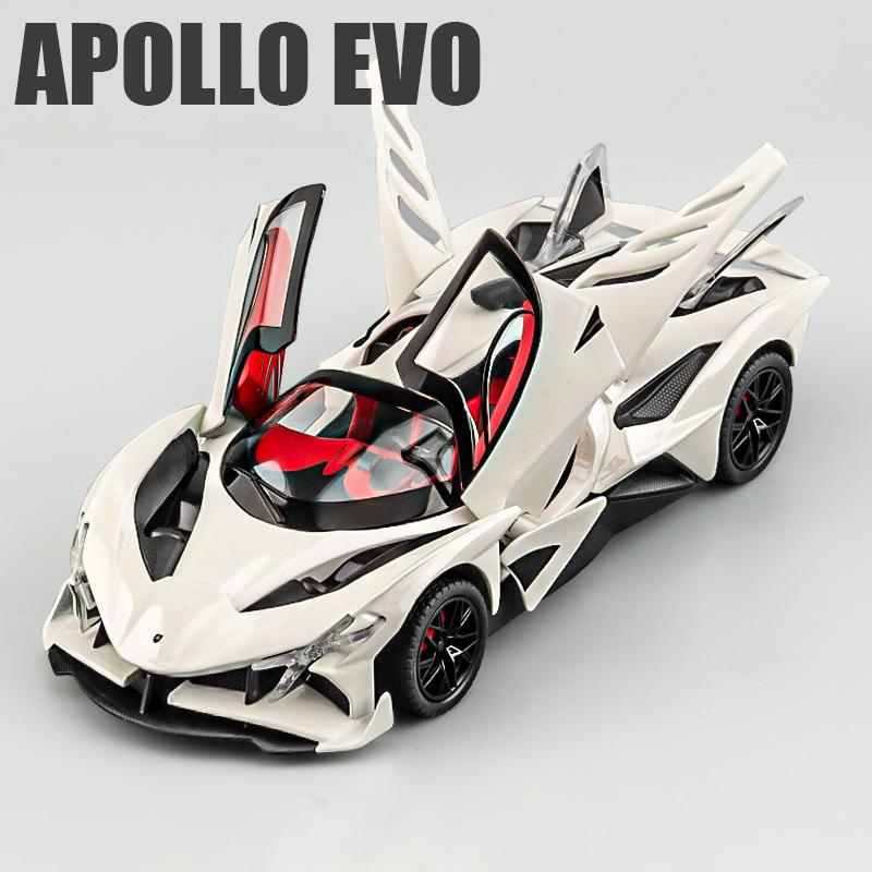 1/24 Apollo Project EVO Supercar Alloy Die Cast Toy Car Model Sound and Light Children's Toy Collectibles Birthday Gift