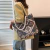 Women's 2024 Large Capacity Ethnic Style Tote: Trendy Single Shoulder Commuting Bag for Students