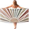 Boho Colorful Sun Sunshine Beach Towel, Sunrise Sunset Microfiber Beach Towels Oversized for Bathroom,Boho Quick Dry Travel Sand