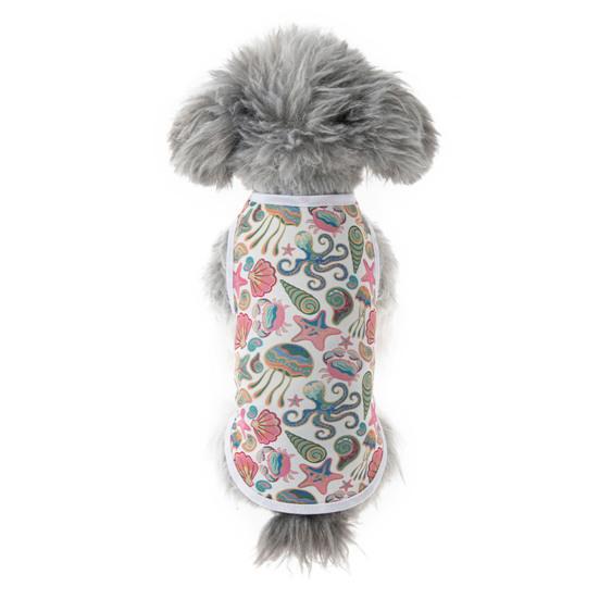 Pet Vest Puppy Shirt Breathable Soft Fabric Wear-Resistant Cute Summer Dog Clothes Printed Pet T-Shirt