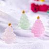 10pcs Cute Luminous Christmas Tree Figurines Merry Christmas Decoration  Car Accessories