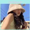 Bucket Cotton Elegant Hat For Women Summer Japanese Style Sun Hat Protection