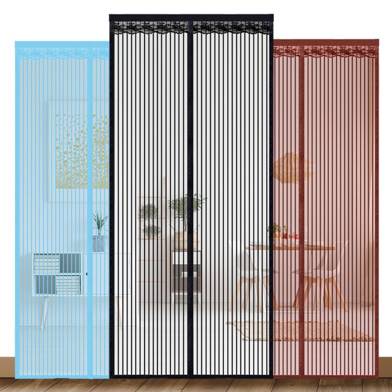 Magnetic Mosquito-Proof Door Curtain: Punch-Free Soft Gauze with Velcro Edge