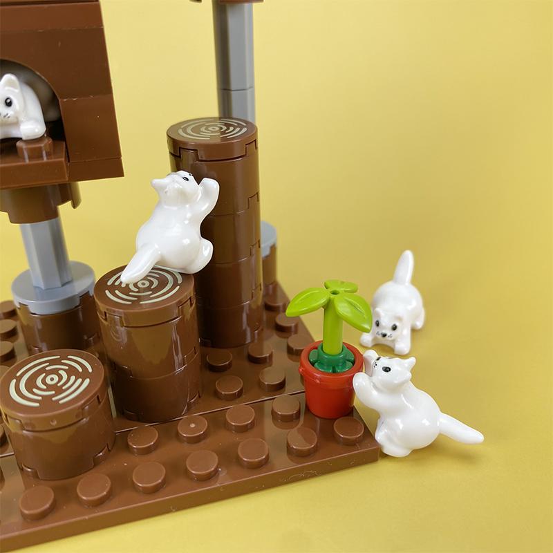 MOC городской питомник строительные блоки кошачий дом ферма части блоки для мальчиков и девочек DIY подарочные игрушки для детей совместимые классические кирпичи