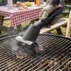 Stainless Steel Electric BBQ Cleaning Brush Double Wheel Roller Grill Brush  Household