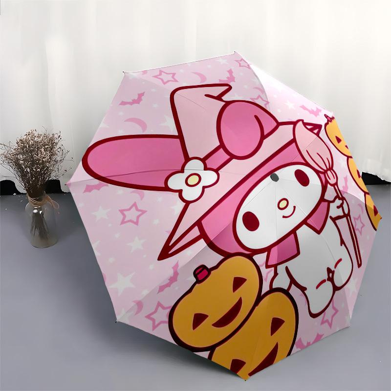1pc My Melody Halloween Umbrella with Plastic Handle,Suitable for All Seasons Home Travel Outdoor UmbrellaSanlio467