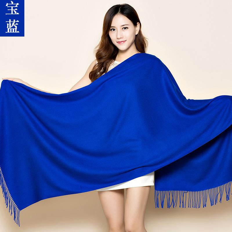 70 * 200cm Autumn And Winter New Women'S Solid Color Versatile Simple Tassel Imitation Cashmere Mohair Scarf Warm Scarf Atmosphere Shawl
