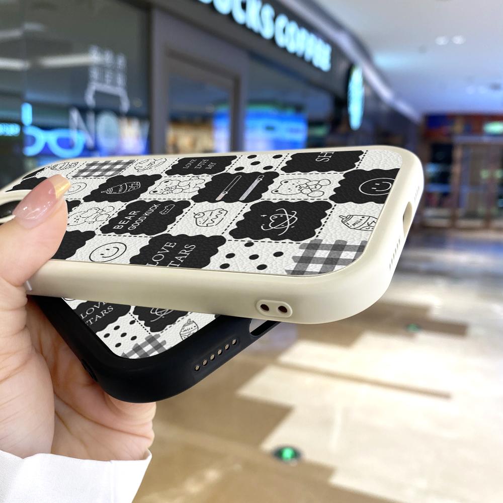 Тонкий чехол из искусственной кожи с изображением милых медведей из мультфильма для Samsung Xiaomi Poco Redmi