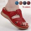 35-45 Women Premium Orthopedic Open Toe Sandals Female Slippers Buckle Strap Vintage Anti-slip Breathable for Summer 35-44