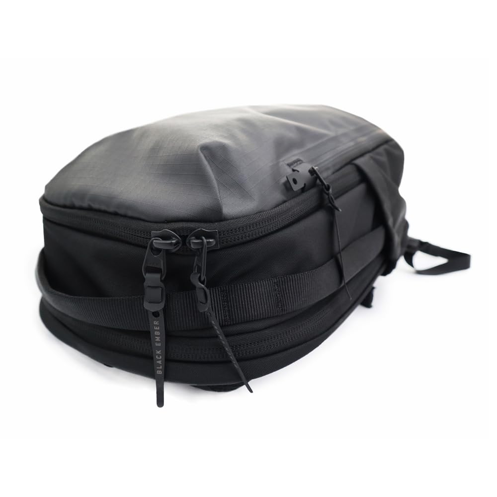 BLACK EMBER TORTOISE PACK 7224001 Backpack, BusinessCasual, Black Nylon, Men's, Ripstop