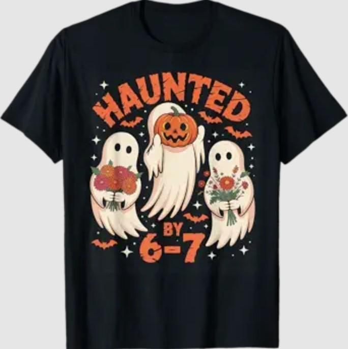 67 Meme Halloween Haunted by 6 7 Six Seven T-Shirt Unisex T-Shirt