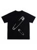Pin Graphic Unisex Cotton T-shirt Tee Casuai Short Sleeve Crewneck Top Fashion Streetwear Graphic T Shirts Kpop Y2k Top