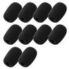 Set of 10 Microphone Sponge Windshields, 4 Sizes, High-Density Soundproofing, Windproof, Noise-Proof, and Jet-Proof, Replacement Black Covers for Inte