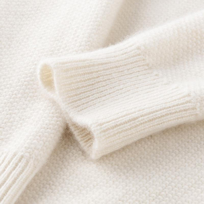 Женский кашемировый свитер Qinghe Cashmere 30% Кашемир 70% Шерсть Осенне-зимний кашемировый пуловер Мягкий и теплый