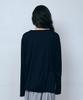 PISCESS Front Shirred Long Sleeve Top_Dark Navy