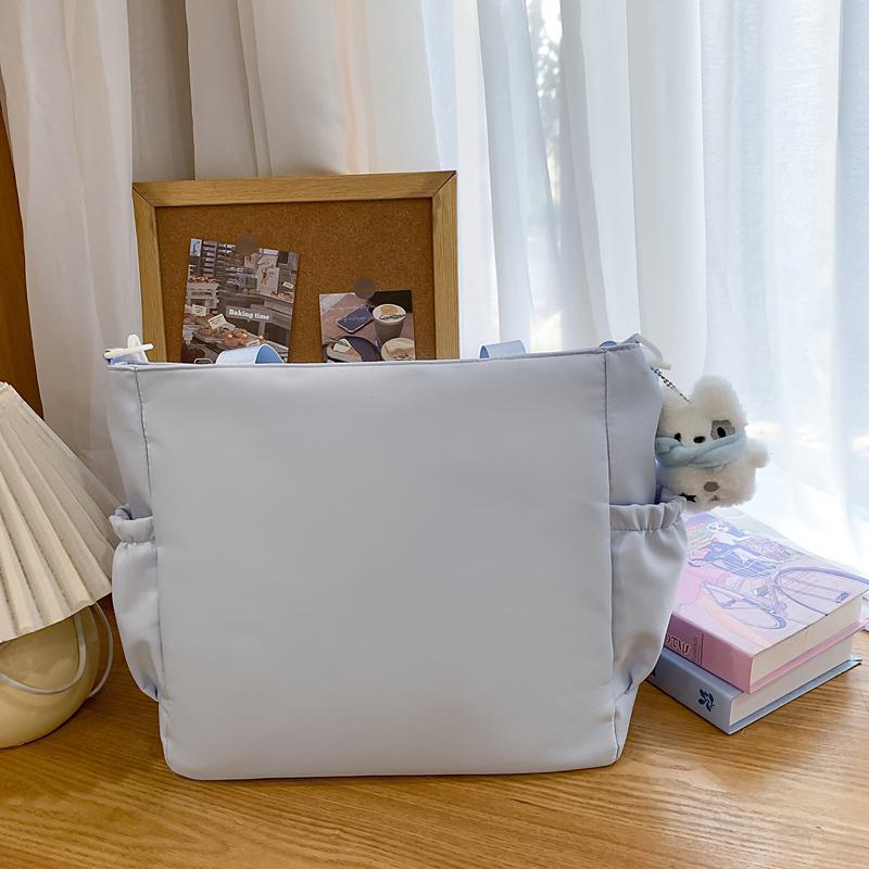 Women Messenger Bag College Style Large Capacity Tote Bag Student Class Commuter Bag