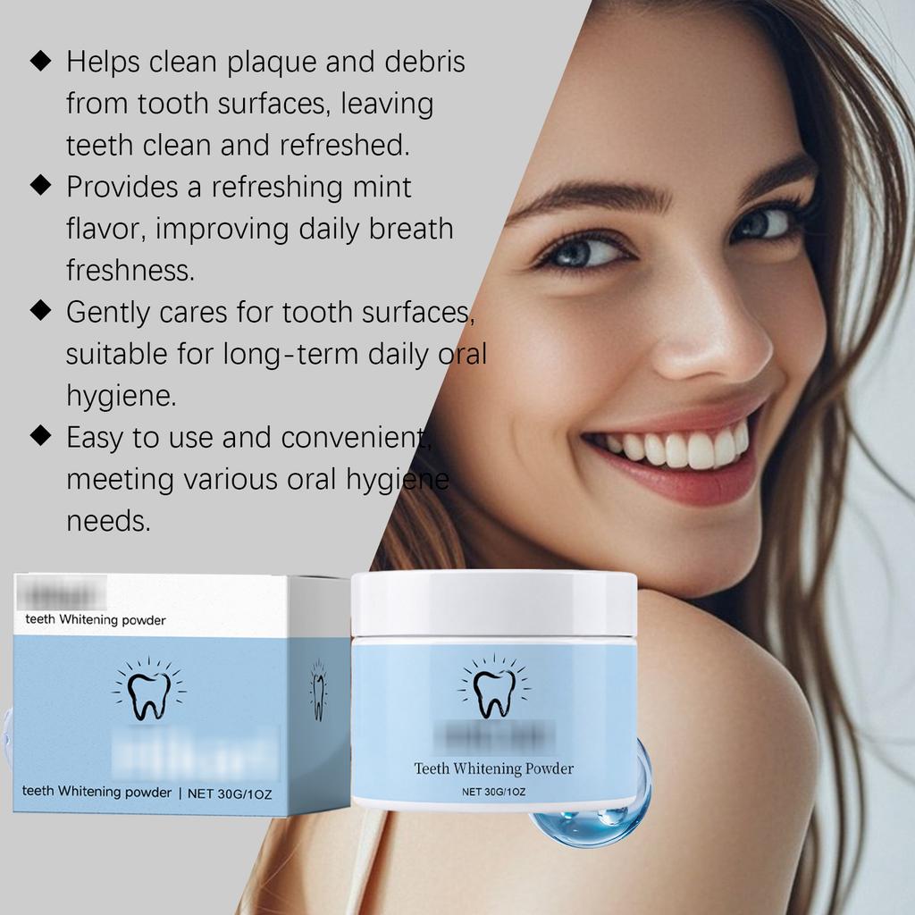 Shine Care Tooth Powder Daily Gentle Clean Teeth Whitening Remove Stains Fresh Breath Oral Care 30g