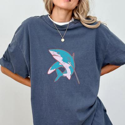 Whitetip Shark Comfort Colors Mens Kids T Shirt, Ocean Lover Gift
