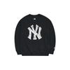 MLB FW22 Свитшот унисекс с принтом логотипа, круглым вырезом, длинным рукавом, винтажный, Черный 3AMTE0124-50BKS
