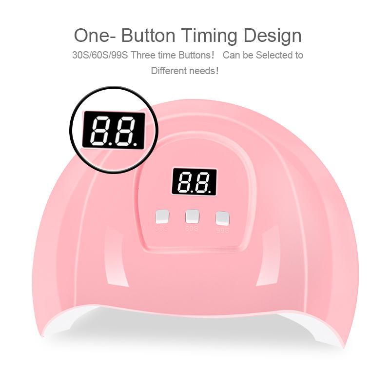 Портативная розовая машина для сушки ногтей 36 Вт, УФ-светодиодная лампа 30/60/90 s, таймер, USB-кабель для домашнего использования, сушилка для УФ-гель-лака для ногтей, светодиодная лампа для ногтей, инструмент