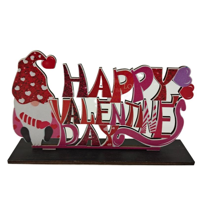 Valentine's Day Love Wooden Crafts Decoration Party Scene Decoration Creative Wooden Products