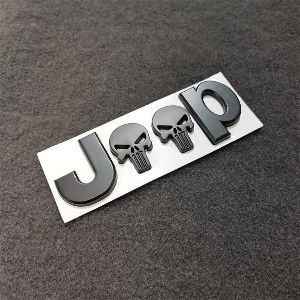 Автомобиль Задний Боковой 3D Металлический Значок Эмблема Наклейка Череп Наклейки Стайлинг Наклейки Декаль Для Jeep Cherokee Wrangler Багажник