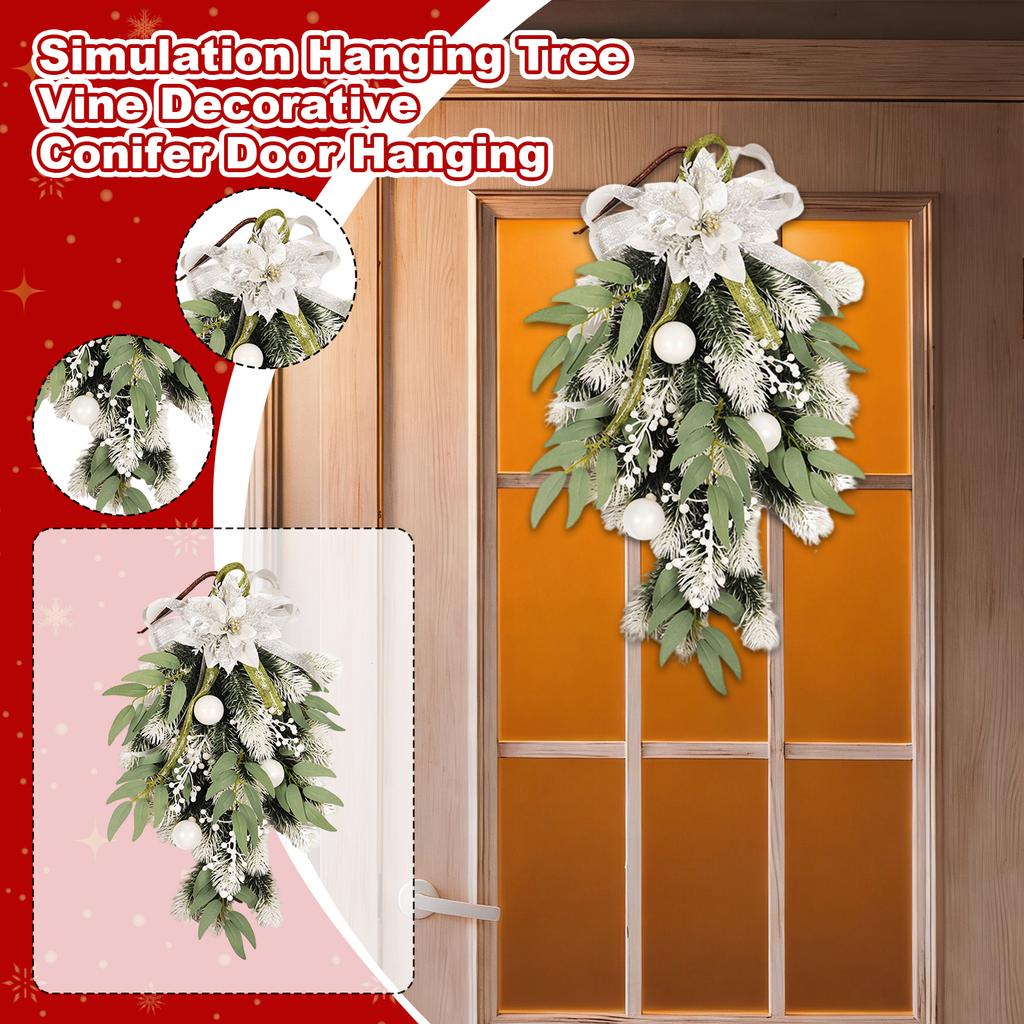 Simulated Upside-down Tree Vine Decorative Door Hanger
