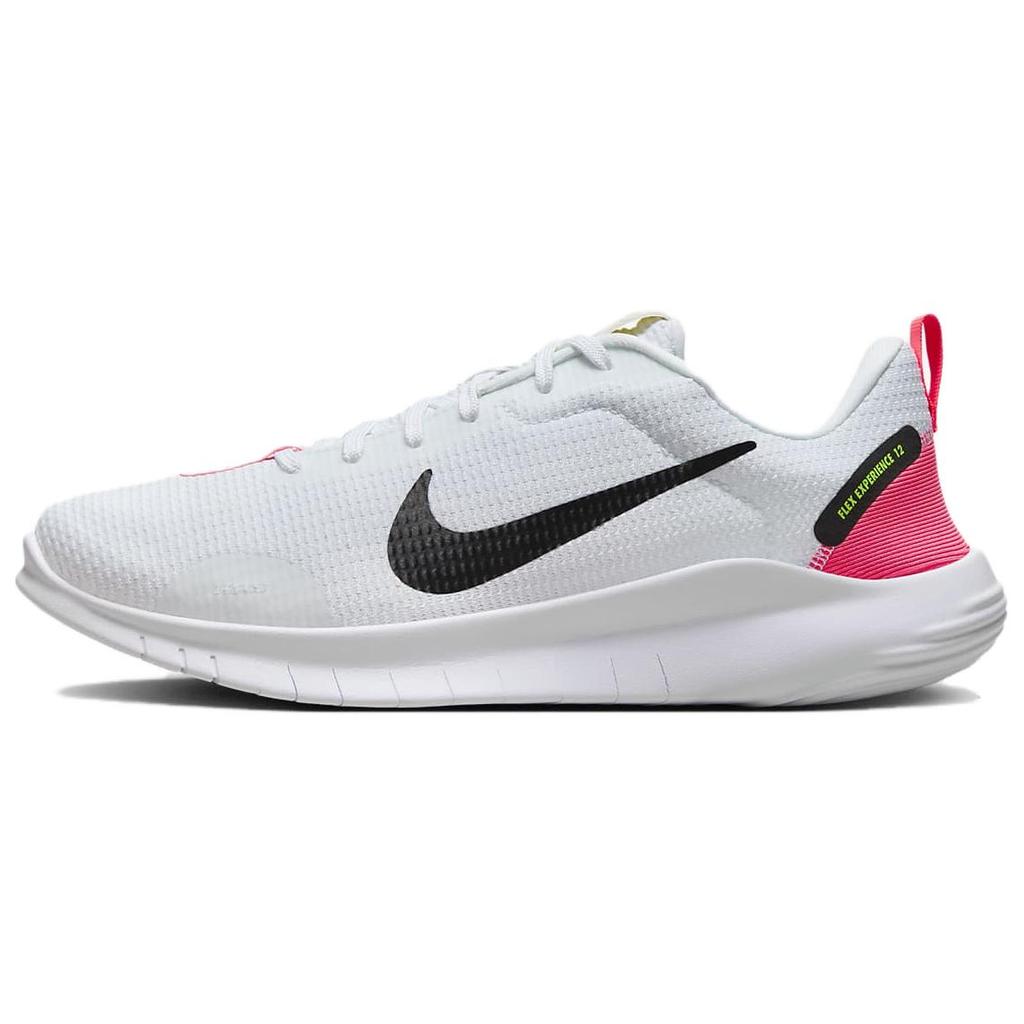 Nike Flex Experience Run 12 White Hot Punch Black Women Sneakers Volt DV0746-102
