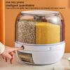 5 Kg Rotary Grain Dispenser, 6 Grid Insect-proof Storage Container, Modern Plastic Rice Storage Box, Suitable for Beans, Rice, Grains, Flour, Pet Food
