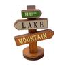 Wooden Crafts Garden Decoration Creative Micro Landscape Miniature Scene Road Signs Gardening Decoration