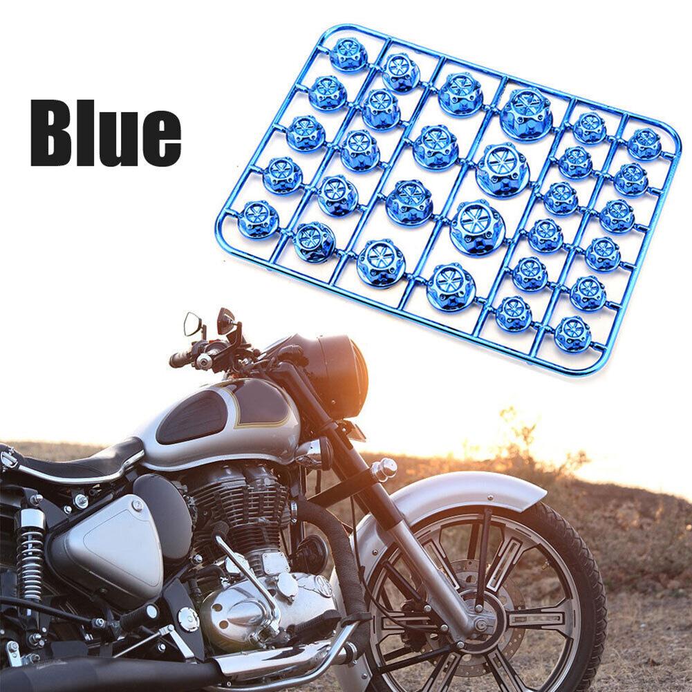Universal Motorcycle Screw Cap Covers 30 Pieces Set for All Bike Models