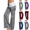 Women's Patchwork Yoga Quick-drying Sports Pants Outdoor Casual Wide-leg Pants