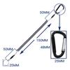 Outdoor Elastic Climbing Steel Wire Anti-lost Spring Rope Carabiner Lanyard Fishing String